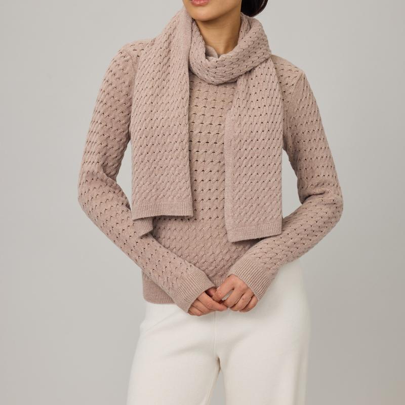 Pistache Chain Knit Sweater - Walnut