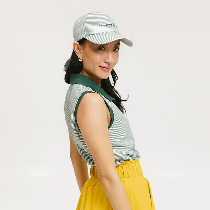 Fore All Pauline S/L Polo - Green Stripe
