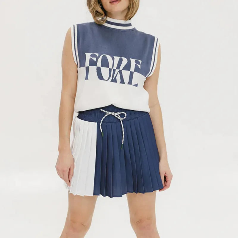 Fore All Fore S/L Sweater - Indigo/White