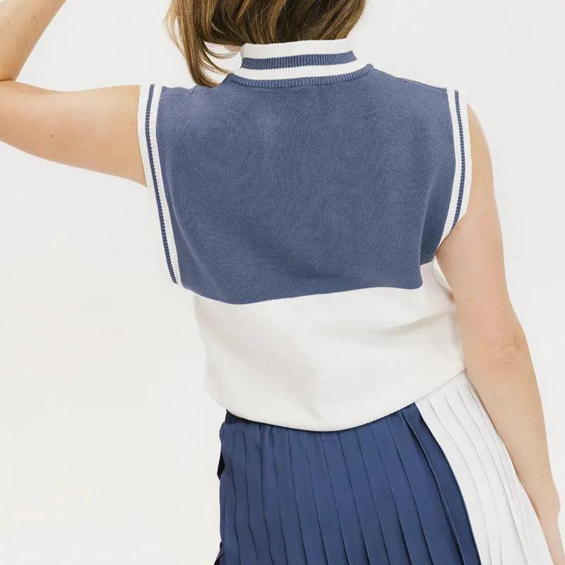 Fore All Fore S/L Sweater - Indigo/White