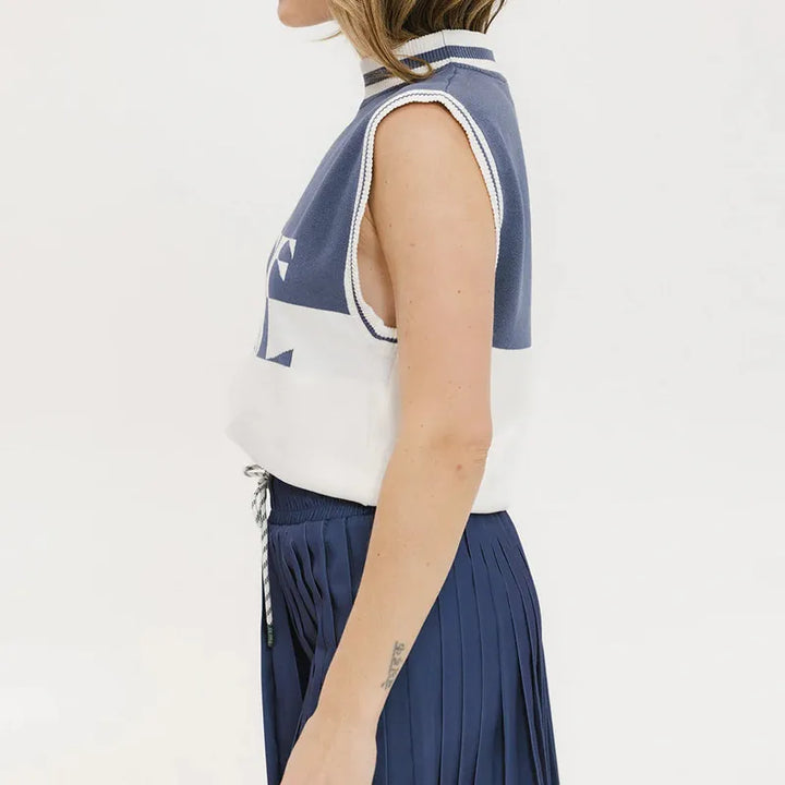 Fore All Fore S/L Sweater - Indigo/White