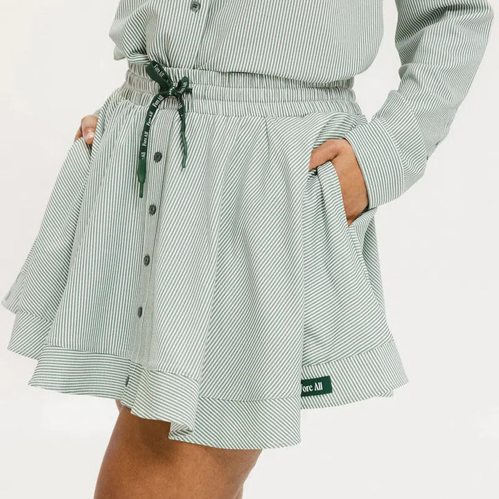 Fore All Patty Skort - Green Stripe