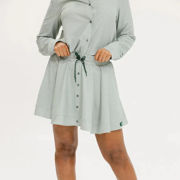 Fore All Patty Skort - Green Stripe