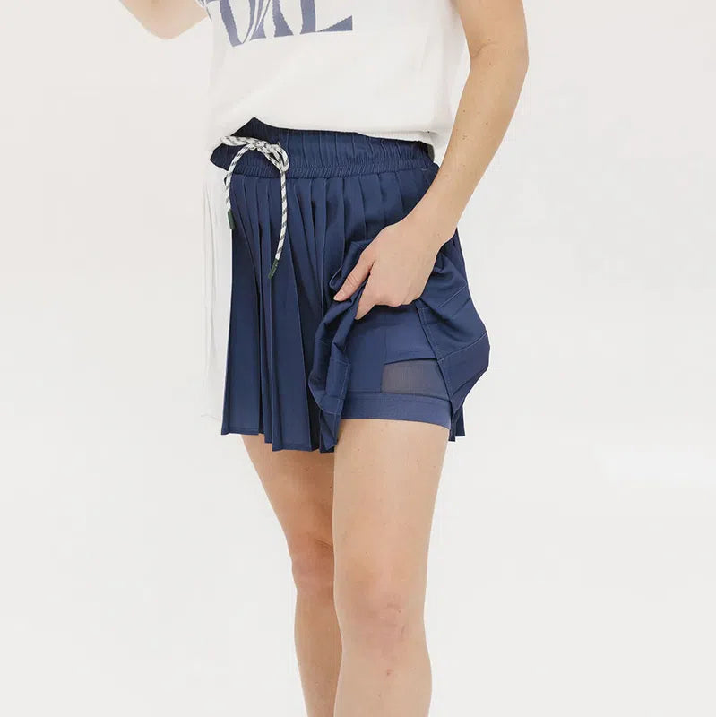 Fore All Rose Pleated Skort - Indigo