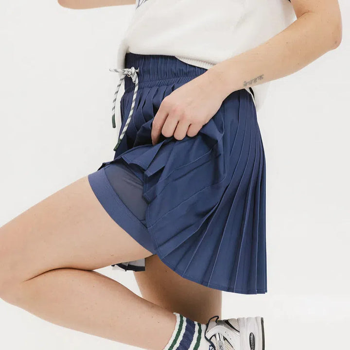 Fore All Rose Pleated Skort - Indigo