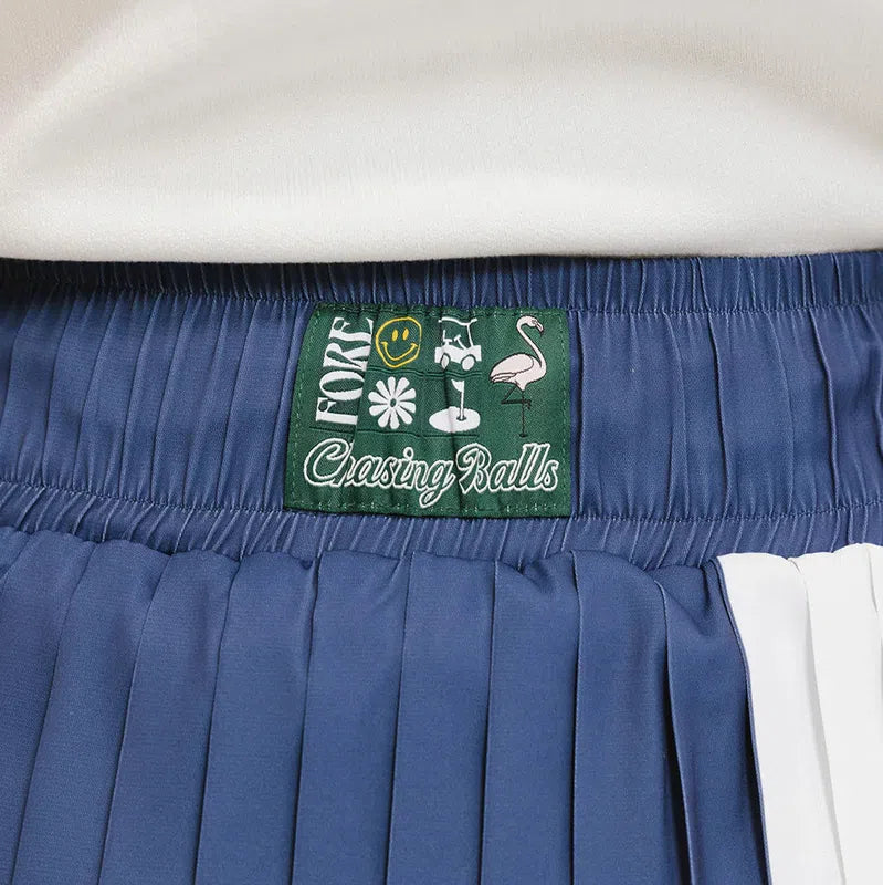 Fore All Rose Pleated Skort - Indigo