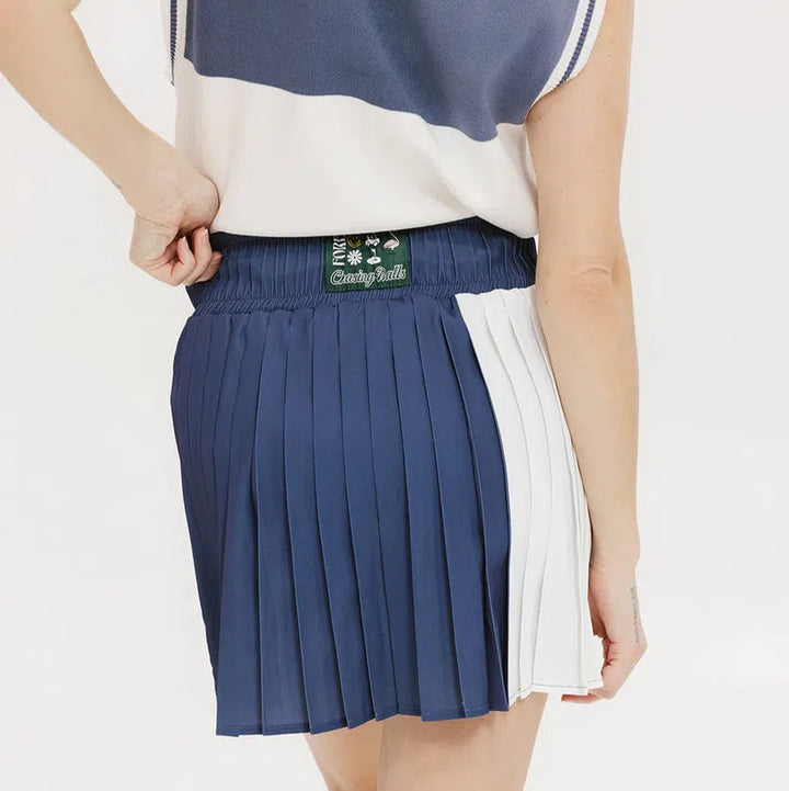 Fore All Rose Pleated Skort - Indigo