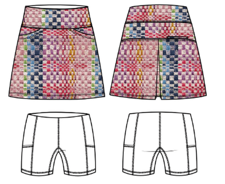 Foray Golf Mini Check Skort - Multicolour