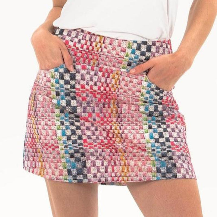 Foray Golf Mini Check Skort - Multicolour