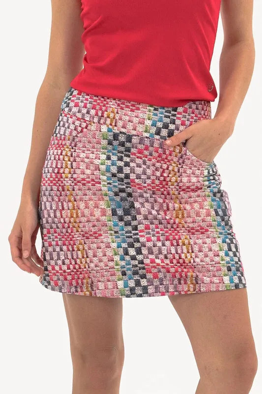 Foray Golf Mini Check Skort - Multicolour