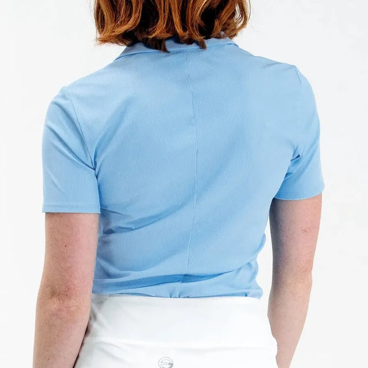 Foray Golf S/S Notch Collar Polo - Blue