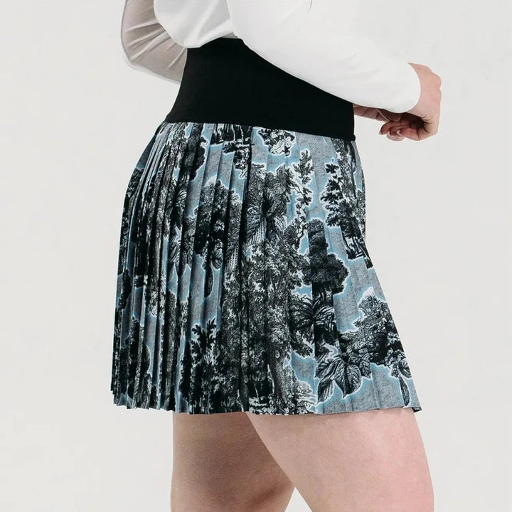 Foray Golf Pleated Skort - Blue Floral