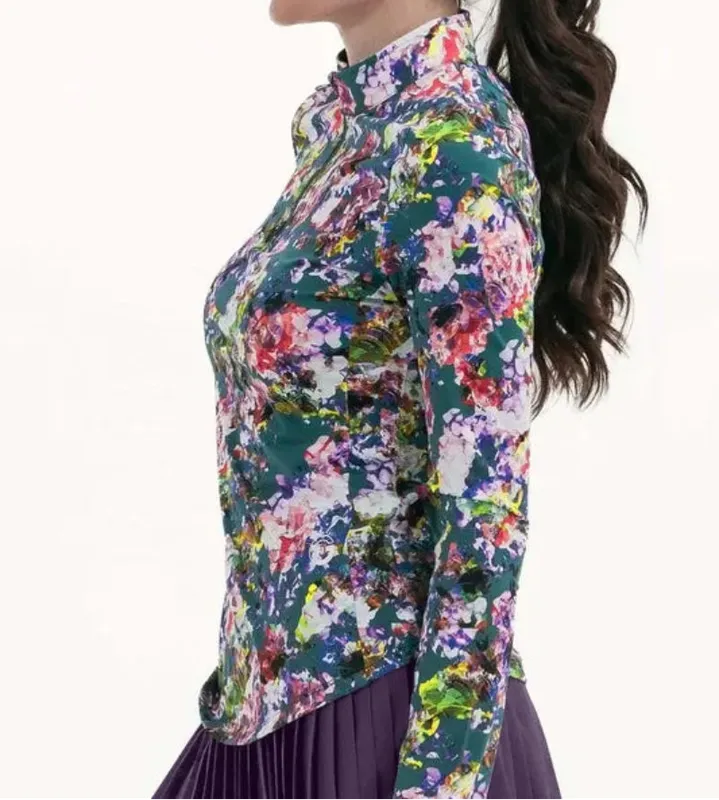 Foray Golf Sun Shirt - Garden Camo Floral