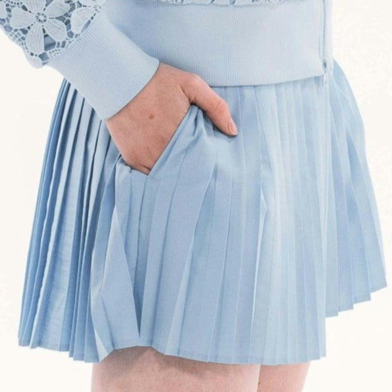 Foray Golf Pleat Skort - Light Blue