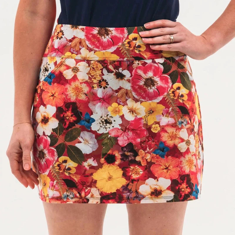 Foray Golf Pressed Floral Skort - Multicolour