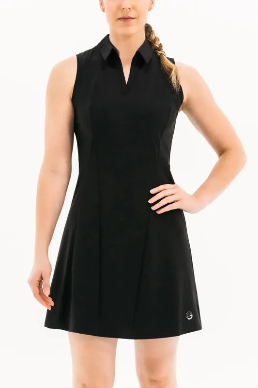 Foray Golf Core S/L Dress - Black