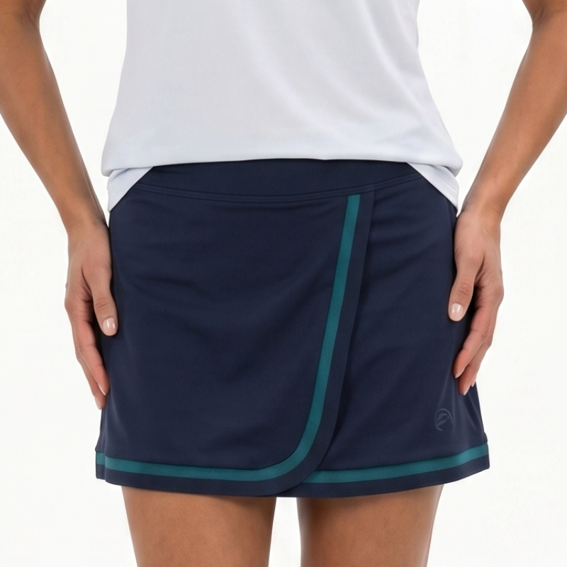 Foray Golf Faux Wrap Skort - Navy/Green
