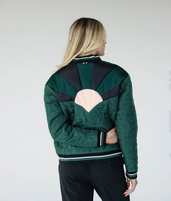 Fore All Blooming Bomber Jacket - Green