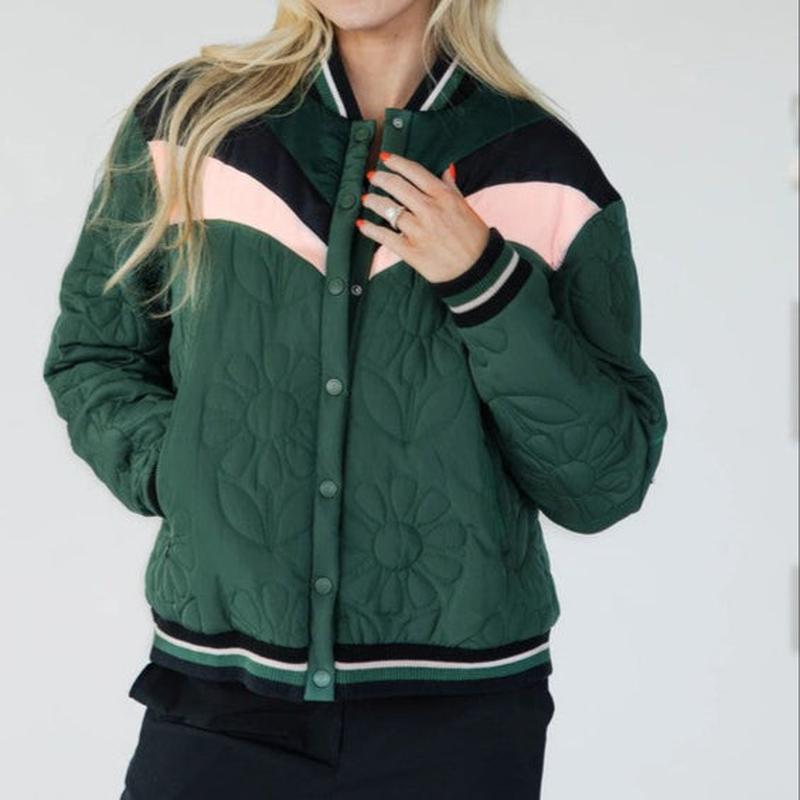 Fore All Blooming Bomber Jacket - Green