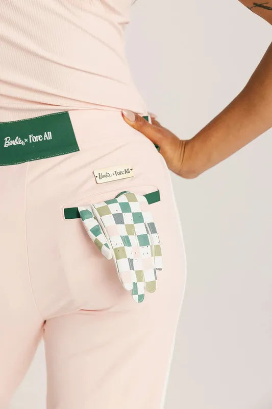 Fore All Vintage Golf Glove - Barbie Check