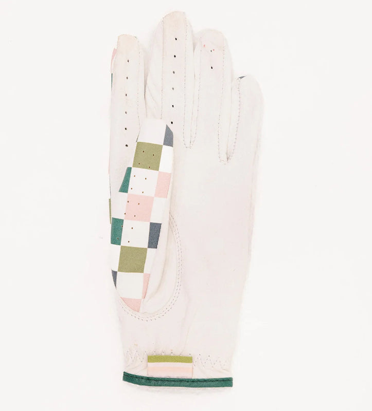 Fore All Vintage Golf Glove - Barbie Check