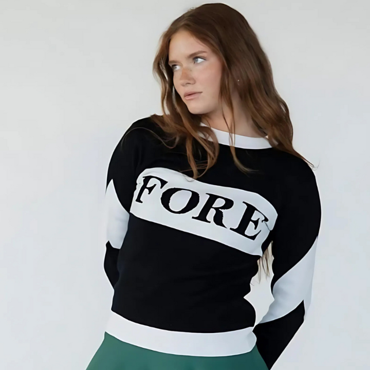 Fore All Fore Sweater - Black/White