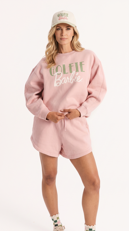 Fore All Golfie Barbie Crewneck - Pink