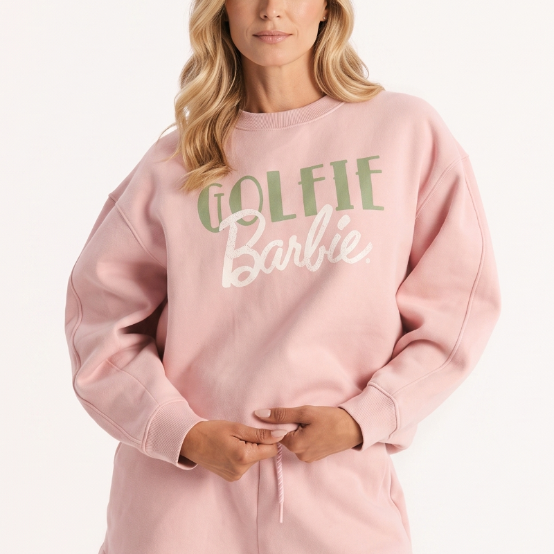 Fore All Golfie Barbie Crewneck - Pink
