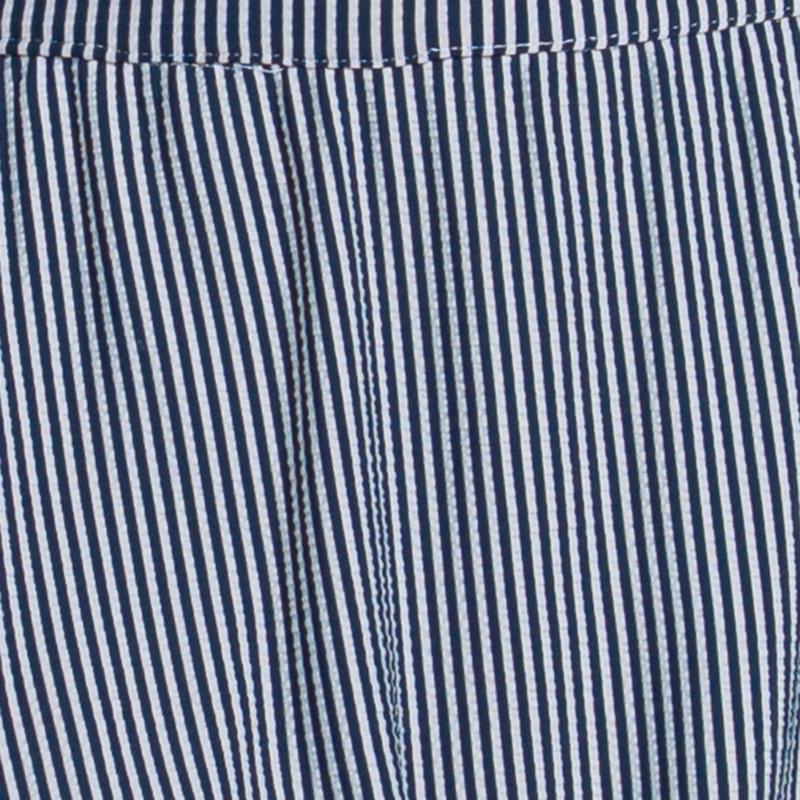 Lucky In Love Seersucker Pocket Skort - Navy/White