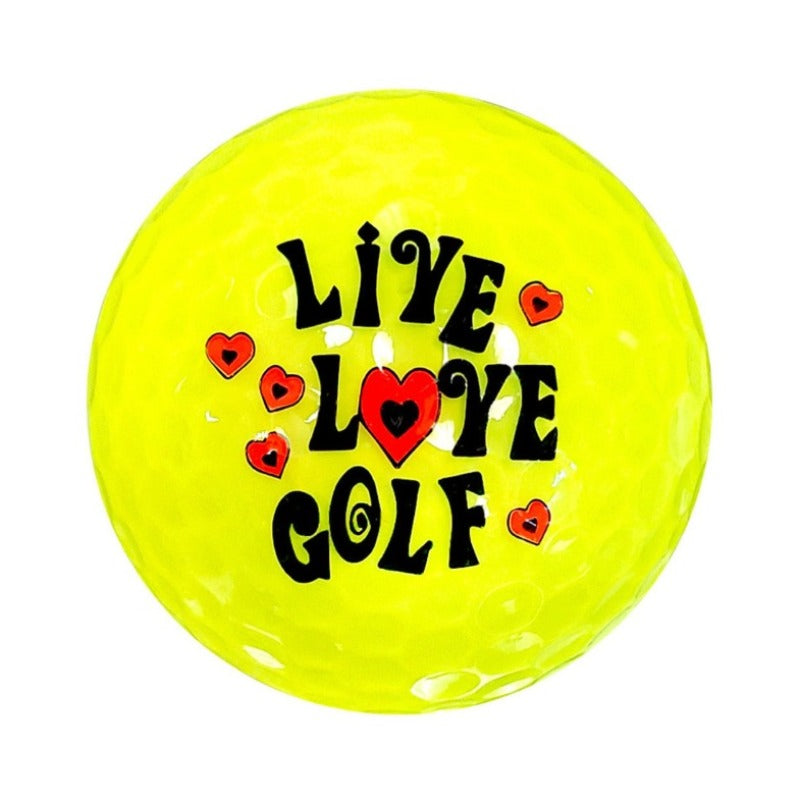 Navika Neon Golf Ball - Live, Love, Golf
