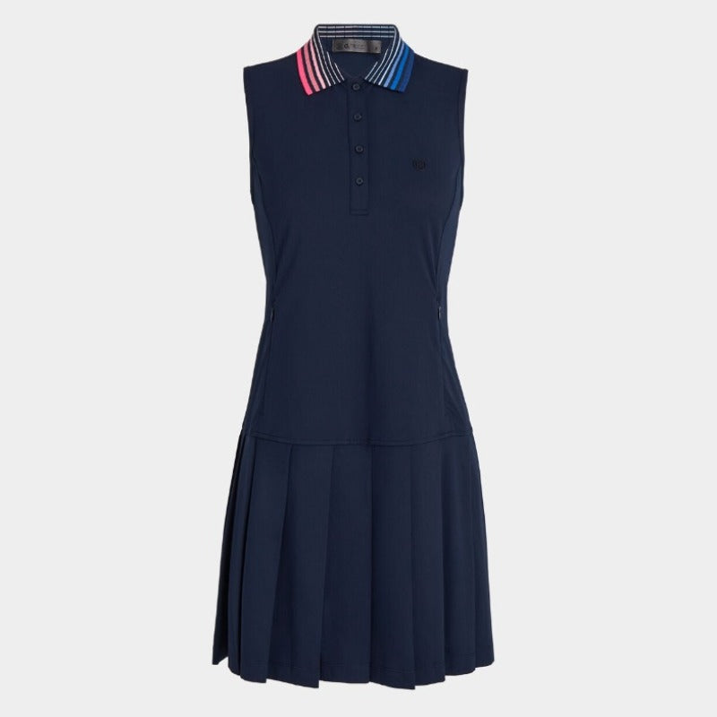 G/FORE Pique S/L Polo Dress - Navy