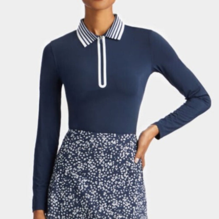 G/FORE Silky Tech L/S Zip Polo - Twilight