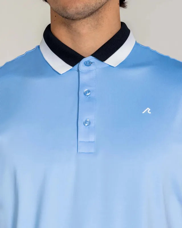 Redvanly Men's Girard Polo - Mist Blue