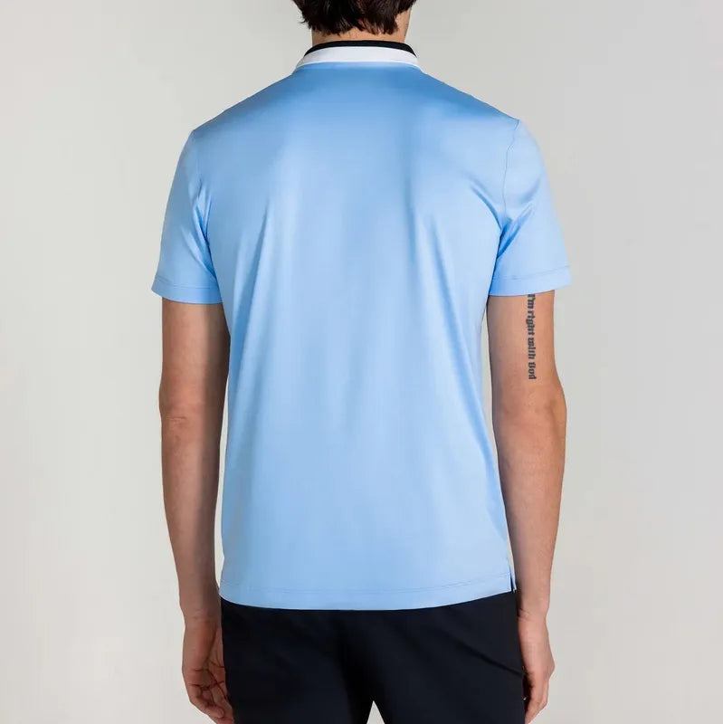 Redvanly Men's Girard Polo - Mist Blue