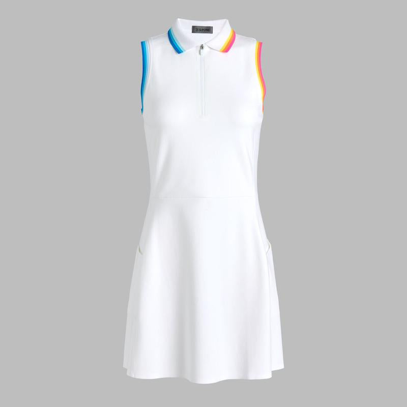 G/FORE Knockout Polo Dress - White