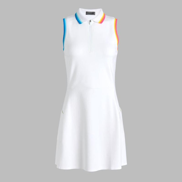 G/FORE Knockout Polo Dress - White