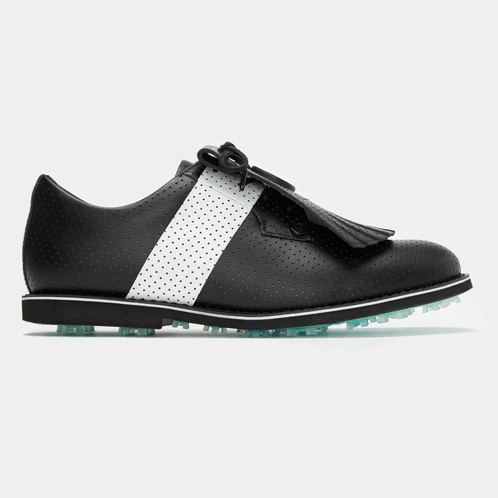 G/FORE Perforated Luxe Leather Gallivanter Golf Shoe - Black/White