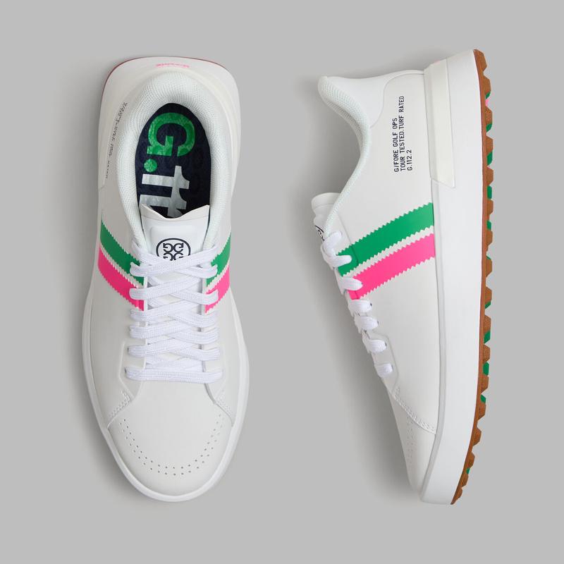 G/FORE G.112 Stripe Kiltie Golf Shoe - White/Multi