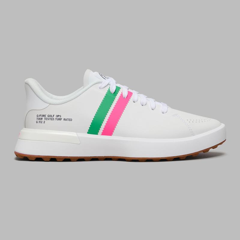 G/FORE G.112 Stripe Kiltie Golf Shoe - White/Multi