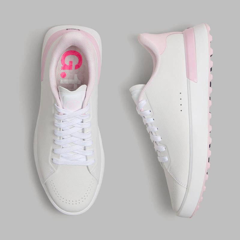 G/FORE G.112 Perforated Kiltie Golf Shoe - White/Pink