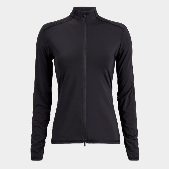 G/FORE Silky Tech Ruched Zip Layer - Onyx
