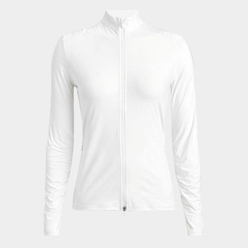 G/FORE Silky Tech Ruched Zip Layer - Snow