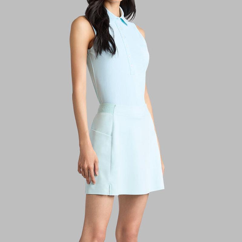G/FORE Stripe S/L Polo - Teal/White