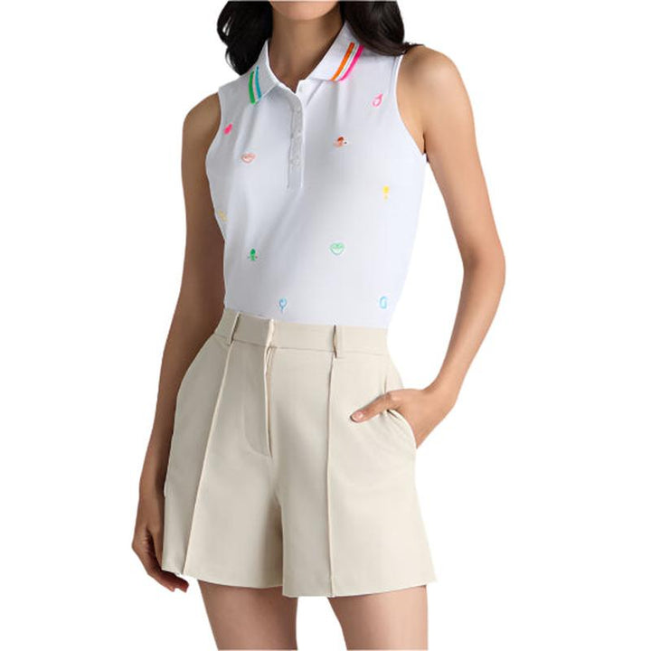 G/FORE Embroidered S/L Polo - Snow