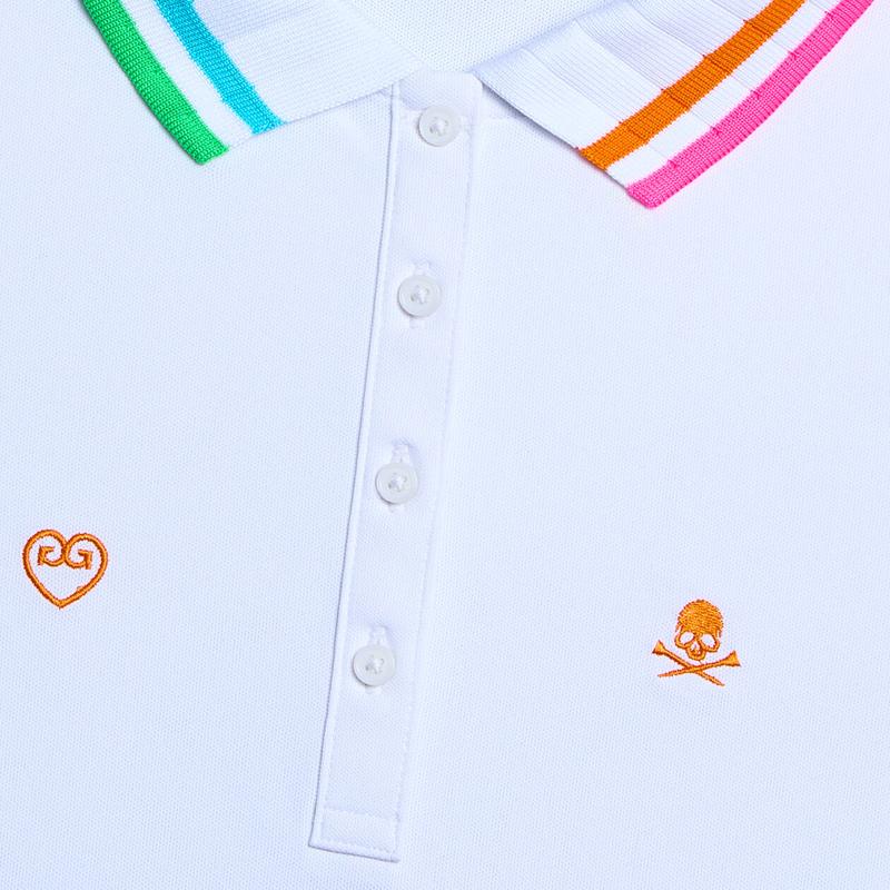 G/FORE Embroidered S/L Polo - Snow