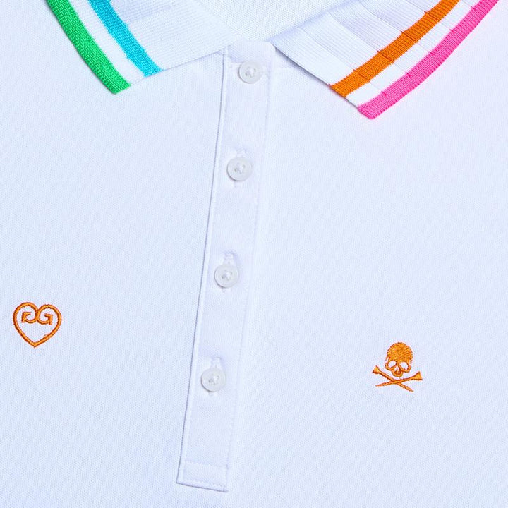 G/FORE Embroidered S/L Polo - Snow