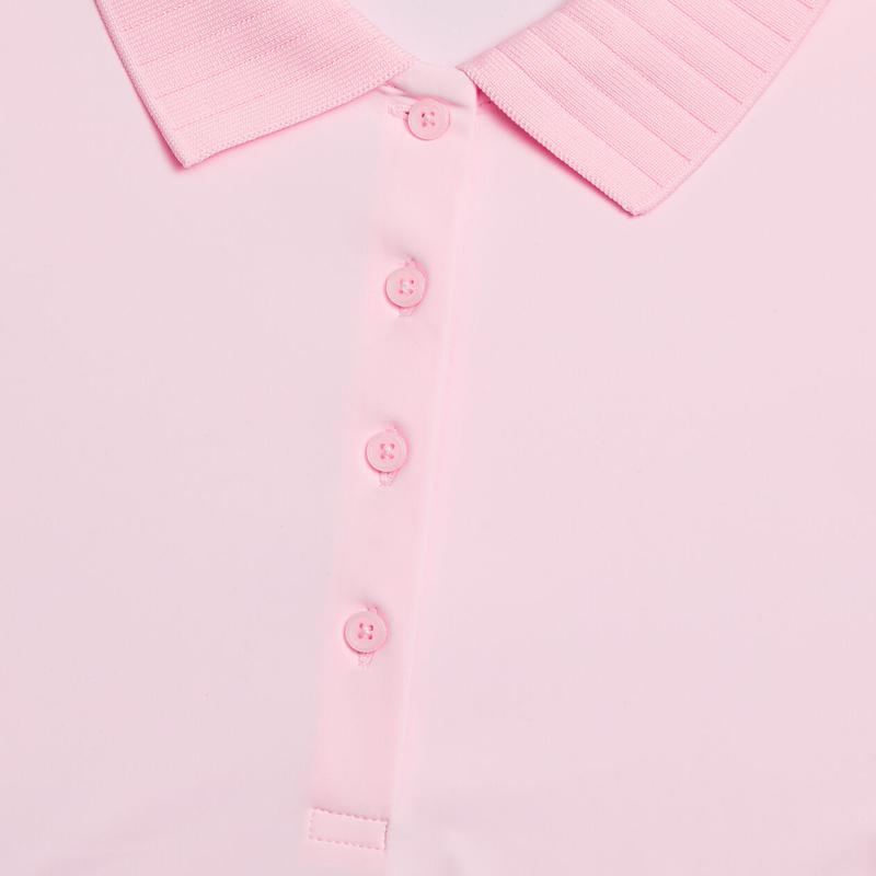 G/FORE Pleated Collar S/L Polo - Blush