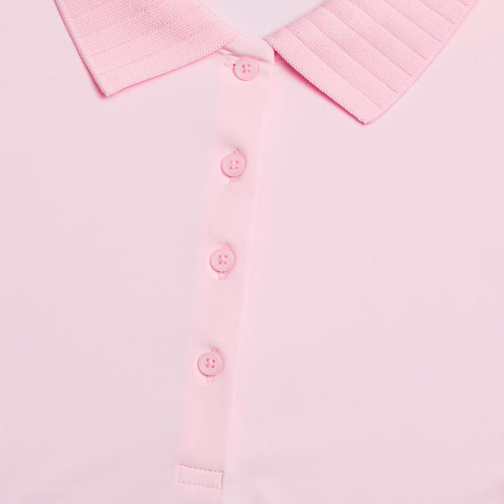 G/FORE Pleated Collar S/L Polo - Blush