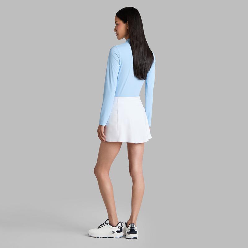 G/FORE Silky Tech L/S Zip Polo - Baja Blue