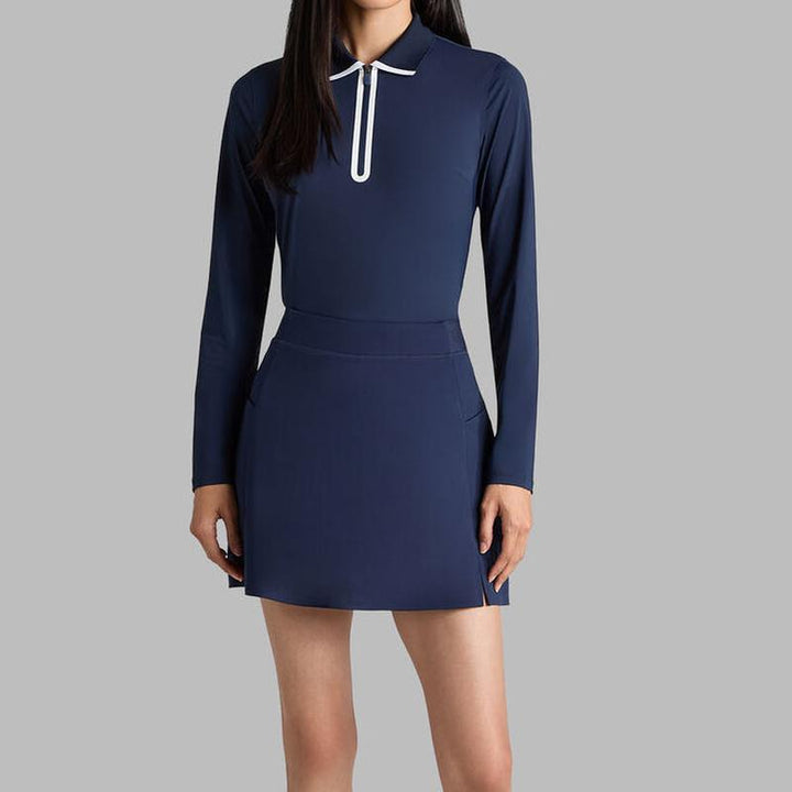 G/FORE Silky Tech L/S Zip Polo - Navy